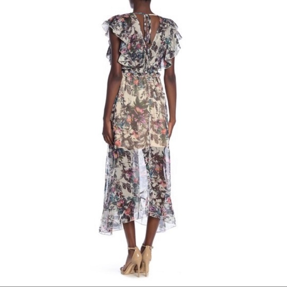 TOV Ruffle Floral MIDI Dress - Picture 2 of 2